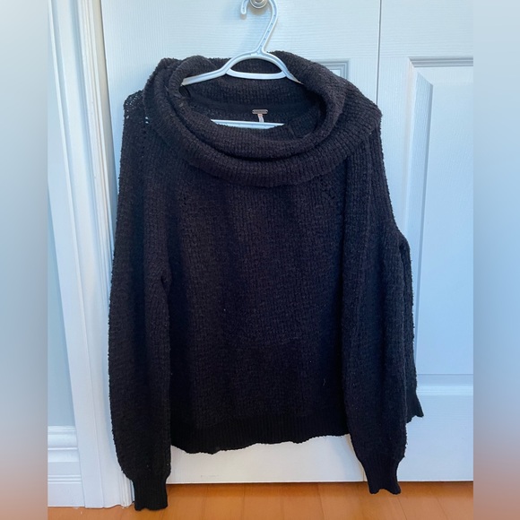 Free People By Your Side Sweater in Black - Picture 5 of 5
